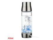 450ml Portable Hydrogen Rich Water Ionizer Transparent Water Glass with Lid High Quality BPA free Business Glass Cup Large Capacity Water Bottle