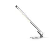 dodocool 5W Detachable Portable Dimmable 20 LED Desk Lamp Reading Light Touch Sensitive Control with Magnetic Base Rechargeable 4500K Cold White Silver