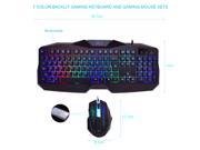 Rii RK400 Ergonomic LED Illuminated Backlit USB Wired Professional Esport Gaming Keyboard and Mouse Combo Bundle Set