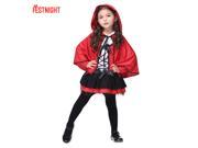 FESTNIGHT Fun Fancy Girls Costumes Halloween Children Skirt Suit Cosplay Red Imps Devil Costume Party Clothes