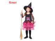 FESTNIGHT Cute Princess Fairy Dress Witch Costumes Halloween Children Skirt Suit Cosplay Sorceress Dancing Costume Party Clothes