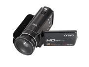 ORDRO HDV V7 1080P Full HD Digital Video Camera Camcorder Max 24 Mega Pixels 16× Digital Zoom 3.0 Rotatable LCD Screen w 37mm 0.45× Wide Angle Lens