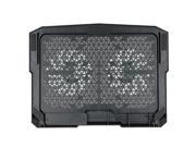 Portable USB Laptop Cooling Pad Cooler Base Chill Mat Radiator with Airflow Speed up to 1200 RPM 2 LED Fans for Notebook No More Than 15.6