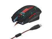 HXSJ Ergonomic Optical Professional Esport Gaming Mouse Mice Adjustable 5500 DPI Breathing LED Light 7 Buttons USB Wired for Mac Laptop PC Computer