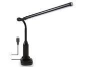 TOMTOP 5W 24 LEDs Eye Protection Clamp Clip Light Table Lamp Stepless Dimmable Bendable USB Powered Touch Sensor Control Brightness Adjustable Flexible Lamp Des