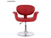 IKAYAA Modern Ergonomic Adjustable PU Leather Salon Barber Chair Stool Padded Pneumatic Haidresser Chair