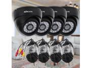 KKmoon® 800TVL Security Kit with 4pcs CCTV Camera 4pcs 60ft Video Cable IR CUT Home Surveillance PAL System