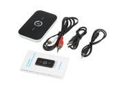 B6 2 in 1 Bluetooth Transmitter Receiver Wireless A2DP Bluetooth Audio Adapter Portable Audio Player Aux 3.5mm Black