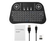 2.4GHz Wireless Keyboard LED Backlit with Touchpad Mouse Remote Control for Android TV BOX HTPC PC