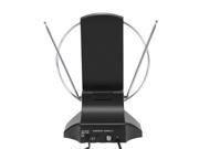 LAN 1014 Amplified HDTV Antenna Indoor Digital TV Antenna 50 Mile Range 36dB UHF VHF FM Signal with Power Supply for HDTV DTV FM Receiver F Connector US