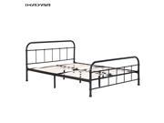 iKayaa Contemporary Metal Platform Bed Frame With Wood Slats for Queen Sized Mattress 1530*2030