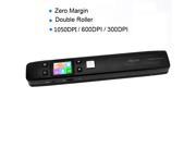 iScan High Speed Mini Portable A4 Scanner for Document Photo Receipts Books Double Roller Zero Margin 1050DPI JPG PDF Format TF Card