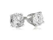 0.50 cttw. Round Cut Diamond 4 Prong Stud Earrings in 14K White Gold SI2 H I