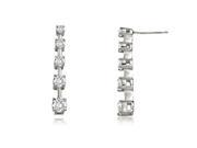 1.50 cttw. Classic Journey Round Cut Diamond Earrings in 14K White Gold SI2 H I