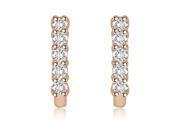 0.30 cttw. Round Cut Latchback Diamond Earrings in 14K Rose Gold SI2 H I