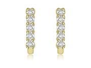 0.30 cttw. Round Cut Latchback Diamond Earrings in 14K Yellow Gold SI2 H I