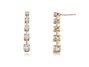 1.50 cttw. Classic Journey Round Cut Diamond Earrings in 14K Rose Gold SI2 H I