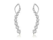 1.00 cttw. Classic Journey Round Cut Diamond Earrings in 18K White Gold