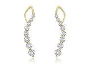 1.00 cttw. Classic Journey Round Cut Diamond Earrings in 14K Yellow Gold VS2 G H