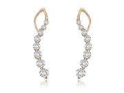 1.00 cttw. Classic Journey Round Cut Diamond Earrings in 14K Rose Gold VS2 G H