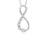 0.60 cttw. Round Cut Diamond Infinity Pendant in Platinum