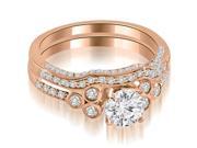 1.14 cttw. Round Cut Diamond Bridal Set in 18K Rose Gold (SI2, H-I) 1.14 cttw. Round Cut Diamond Bridal Set in 18K Rose Gold (SI2, H-I)