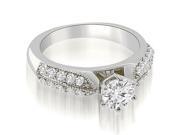 0.95 cttw. Antique Style Cathedral Round Diamond Engagement Ring in 18K White Gold 0.95 cttw. Antique Style Cathedral Round Diamond Engagement Ring in 18K White Gold