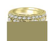 0.95 cttw. Vintage Round Cut Diamond Bridal Set in 14K Yellow Gold (VS2, G-H) 0.95 cttw. Vintage Round Cut Diamond Bridal Set in 14K Yellow Gold (VS2, G-H)