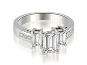 1.50 cttw. Channel Princess and EmeraldDiamond Engagement Ring in 18K White Gold (VS2, G-H) 1.50 cttw. Channel Princess and EmeraldDiamond Engagement Ring in 18K White Gold (VS2, G-H)