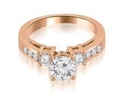 1.60 cttw. Prong Set Round Cut Diamond Engagement Ring in 18K Rose Gold (VS2, G-H) 1.60 cttw. Prong Set Round Cut Diamond Engagement Ring in 18K Rose Gold (VS2, G-H)
