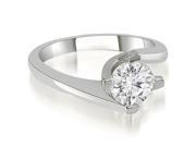 1.00 cttw. Solitaire Round Cut Diamond Engagement Ring in 18K White Gold 1.00 cttw. Solitaire Round Cut Diamond Engagement Ring in 18K White Gold