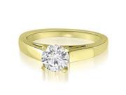 0.35 cttw. Cathedral Solitaire Round Cut Diamond Engagement Ring in 14K Yellow Gold VS2 G H