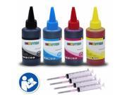 INKUTEN 4x 100ml Premium Refill Kit with syringes for Canon PG245 PG 245XL and CL246 CL 246XL Black and Color Ink Cartridges