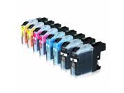 INKUTEN 8 Pack Brother MFC J680DW High Yield Ink Cartridges COMPATIBLE