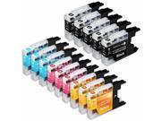 INKUTEN Compatible Brother LC75/LC71 Series (Combo Pack of 14) High Yield Inkjet Cartridges: 5 Black, 3 Cyan, 3 Magenta, 3 Yellow INKUTEN Compatible Brother LC75/LC71 Series (Combo Pack of 14) High Yield Inkjet Cartridges: 5 Black, 3 Cyan, 3 Magenta, 3 Yellow