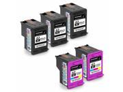 INKUTEN 5 Pack HP Envy 4520 All in one 3 Black and 2 Tri Color High Yield Ink Cartridges COMPATIBLE