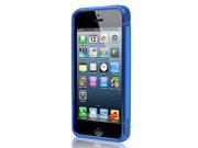 Blue S Shape TPU Rubber Skin Case Cover W Stand For Apple iPhone 5 5G 5th Gen