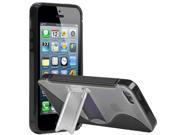 Black S Shape TPU Rubber Skin Case Cover W Stand For Apple iPhone 5 5G 5th Gen