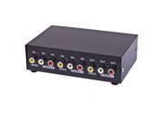 Video Audio RCA AV Switch 2 Ports Selector Box Splitter