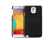 Hybrid Rugged Rubber Matte Hard Card Wallet Case Cover For Samsung Galaxy S5 Black