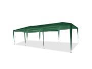 Outdoor Party Wedding Tent 10x30 Canopy Gazebo Pavilion Catering Events Green Easy Set without Sidewall for Camping BBQ Commercial Flea Market