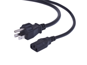 Universal Power Cord 15 Feet NEMA 5 15P to IEC320C13 Power Cable Wire Connector Socket Plug Jack Black