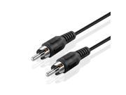 Subwoofer S PDIF Audio Digital Coaxial RCA Composite Video Cable 6 Feet Gold Plated Dual Shielded RCA to RCA Male Connectors Black for Home Theater HDTV D