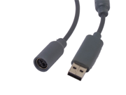 Gray USB Cable Cord Adapter For Xbox 360 Wired Controller 6