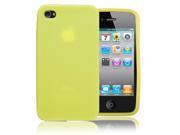 Yellow Silicone Cover Case Skin Bumper For iPhone 4 4G
