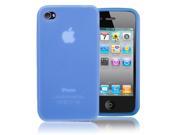 Blue Silicone Cover Case Skin Bumper For iPhone 4 4G