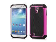 Dual Layer Hybrid Rubber Matte Hard Case Cover For Samsung Galaxy S4 I9500 Pink