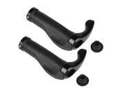 Bicycle Handlebar Grips 1 Pair Riding Cycling Lock On Handle Bar Ends Ergonomic Rubber Mountain MTB Bike Accessories with End Plugs Unisex in Black