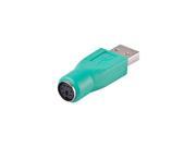 Green USB Type A Male to PS 2 Female for Keyboard Mouse Converter Changer Adapter