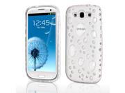 Samsung Galaxy S3 Case 3D Bubbles Design Dual Layer Hybird Soft TPU Gel Skin Hard PC Protection Case Cover For Samsung Galaxy S3 SIII I9300 Clear Silicone wit